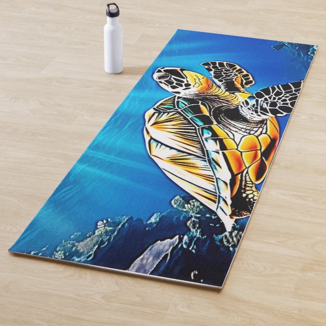 Turtle Reef Glow Design Yogamatte (Beispiel)