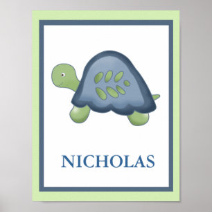TURTLE REEF TORTOISE INDIVIDUELLE NAME DRUCKEN POSTER