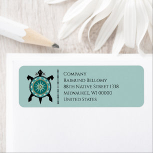 Turtle Return Address Label