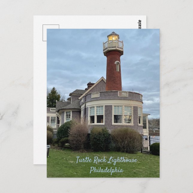 Turtle Rock Lighthouse Philadelphia Postcard Postkarte (Vorne/Hinten)
