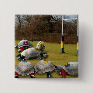 Turtle Rugby Button