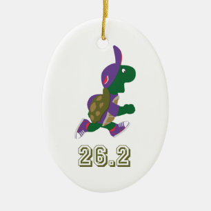 Turtle Runner 26,2 Keramik Ornament