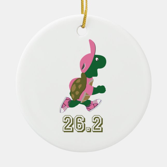 Turtle Runner 26,2 Keramik Ornament (Vorne)