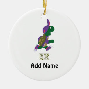 Turtle Runner 5K - Lila Keramikornament