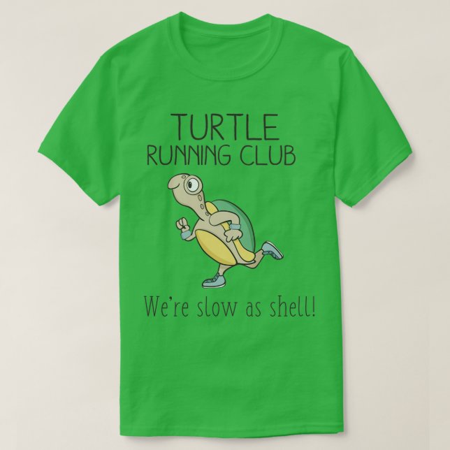 Turtle Running Club Funny Turtle Running T-Shirt (Design vorne)