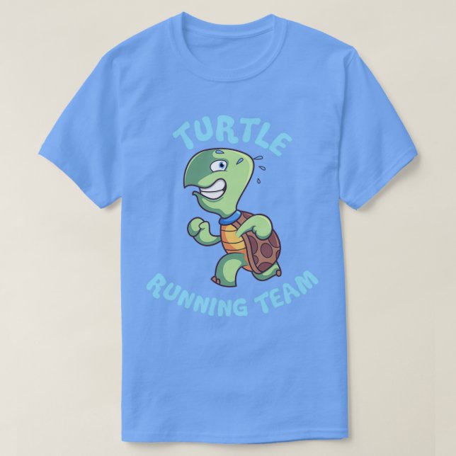Turtle Running Team Marathons Sport Athletics T-Shirt (Design vorne)