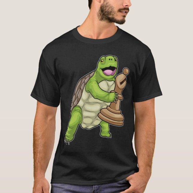 Turtle Schach Bishop Schach T-Shirt (Vorderseite)