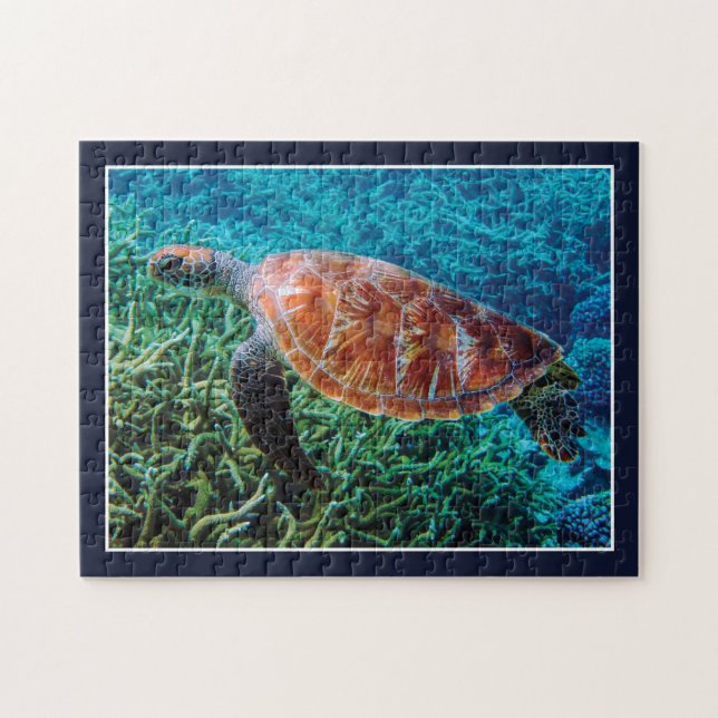 Turtle Sea Creature Ocean Wildlife Puzzle (Horizontal)