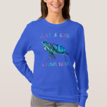 Turtle Sea Ocean Just A Girl Who Loves Turtles  T-Shirt<br><div class="desc">Turtle Sea Ocean Just A Girl Who Loves Turtles Gift. Perfect gift for your dad,  mom,  dad,  men,  women,  friend and family members on Thanksgiving Day,  Christmas Day,  Mothers Day,  Fathers Day,  4th of July,  1776 Independent Day,  Veterans Day,  Halloween Day,  Patrick's Day</div>