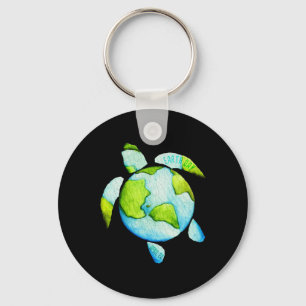 Turtle Sea Turtle Planet April 22 Earth Day Rett T Schlüsselanhänger