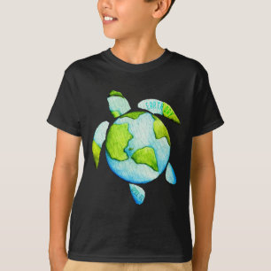 Turtle Sea Turtle Planet April 22 Earth Day Rett T T-Shirt
