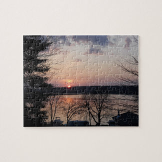 Turtle See-Sonnenuntergang-Puzzlespiel Puzzle
