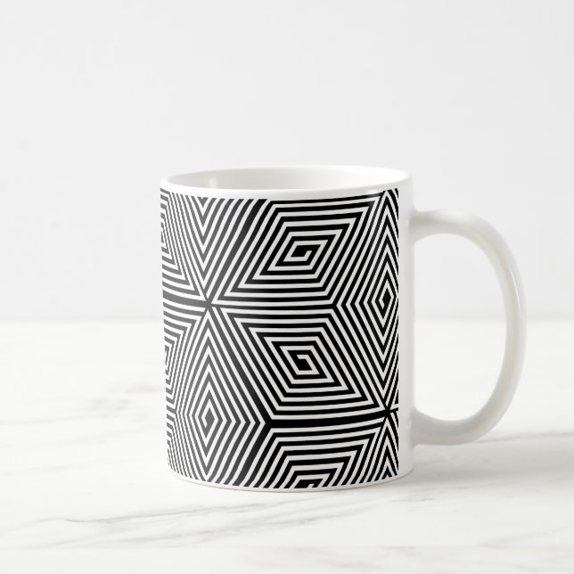 Turtle shell [black] - Japanese Pattern Kaffeetasse (Rechts)