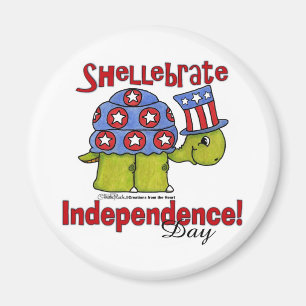 Turtle Shellebrate Unabhängigkeitstag! Magnet