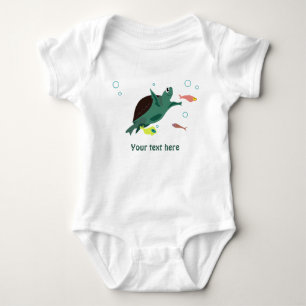 Turtle-Shirt Baby Strampler