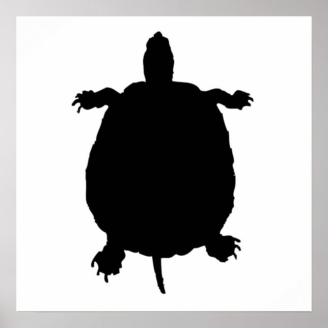 Turtle-Silhouette Poster (Vorne)