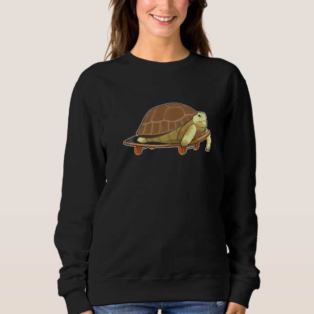 Turtle Skater Skateboard Sports Premium Sweatshirt (Vorderseite)