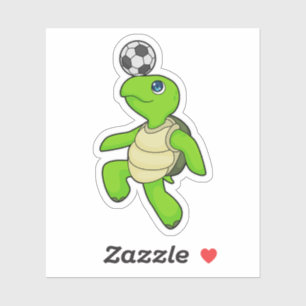 Turtle Soccer Player Soccer Aufkleber
