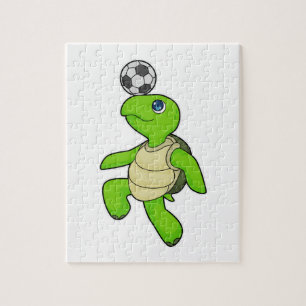 Turtle Soccer Player Soccer Puzzle