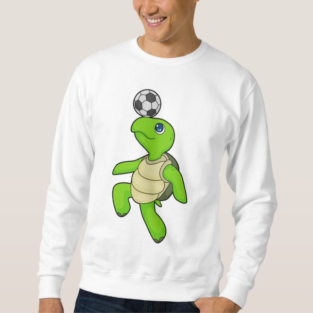 Turtle Soccer Player Soccer Sweatshirt (Vorderseite)