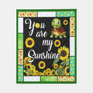 Turtle Sonnenblume Du bist meine Sonne Fleecedecke