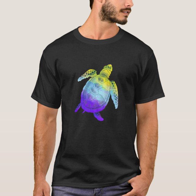 Turtle-Sonnenbrille Nicht binäre Flagge LGBT, nich T-Shirt (Vorderseite)