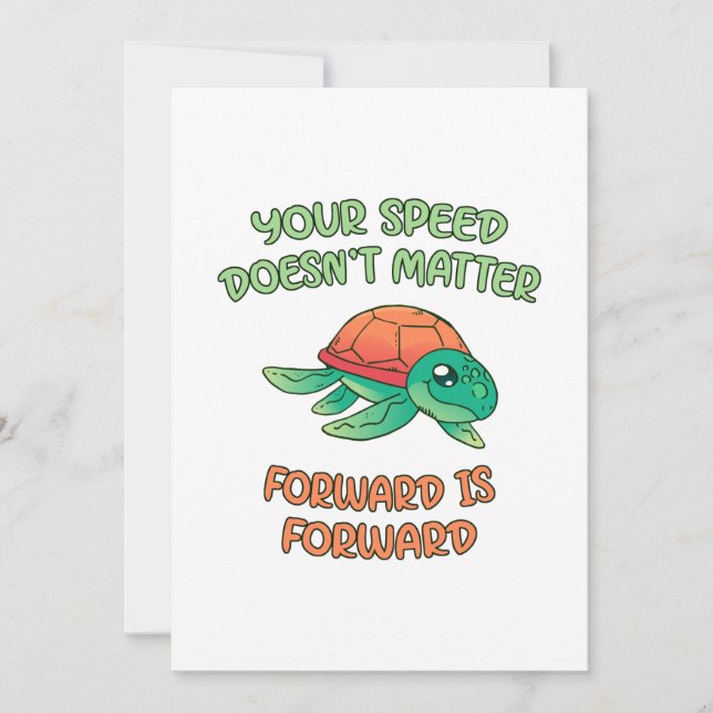 Turtle Speed Doesnt Materie Feiertagskarte (Vorderseite)