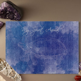 Turtle Spirit Animal Temperglas Cutting Board Schneidebrett