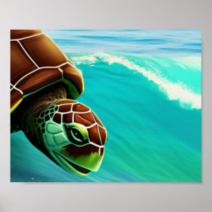 Turtle Surfen Poster