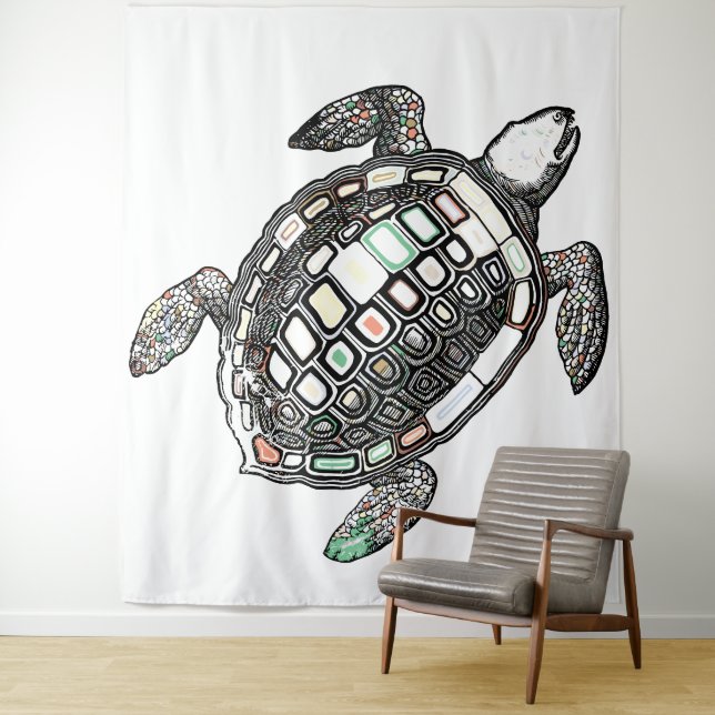Turtle Tapestry Wandteppich (Beispiel)