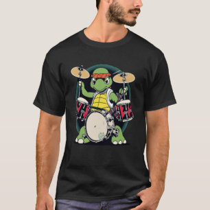 Turtle Tortoise Drums Player Drummer Trommeln T-Shirt