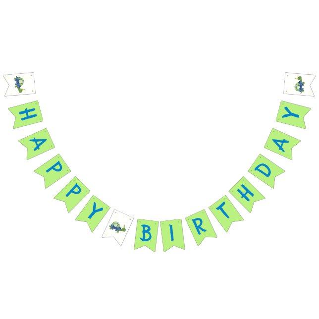 Turtle Tortoise Happy Birthday Banner (Alle)