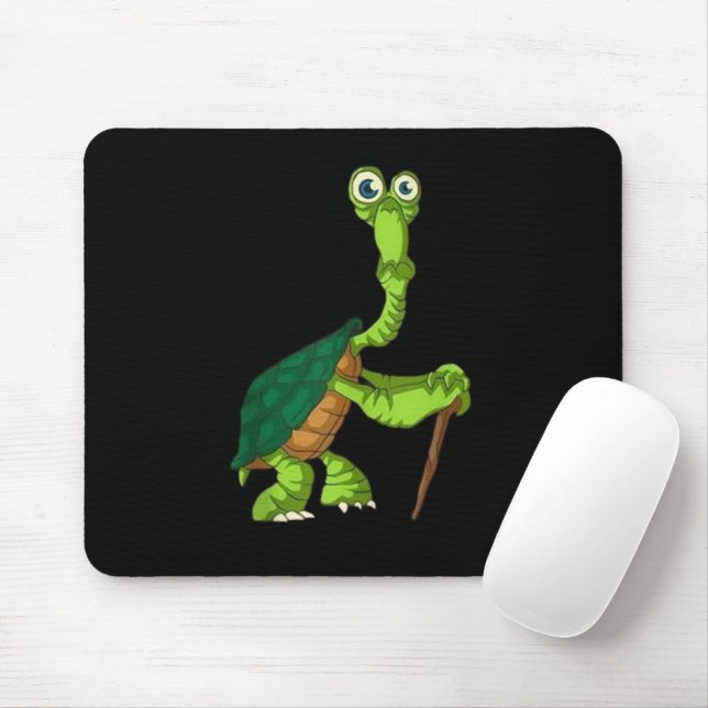 Turtle Tortoise Remüde Funny Stehend Turtle Reti Mousepad (Mit Mouse)