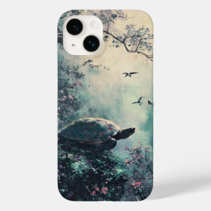 Turtle Tranquility Blossom Case-Mate iPhone 14 Hülle
