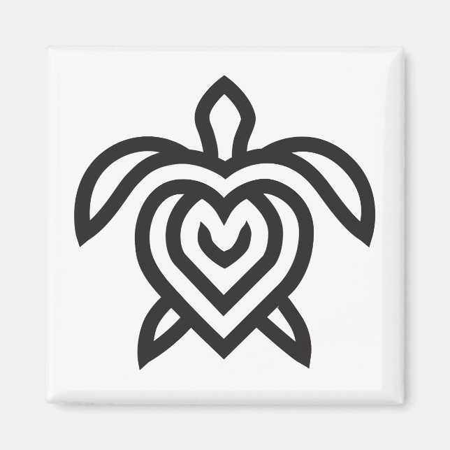 Turtle Tribe einfacher Logo-Magnet Magnet (Vorne)
