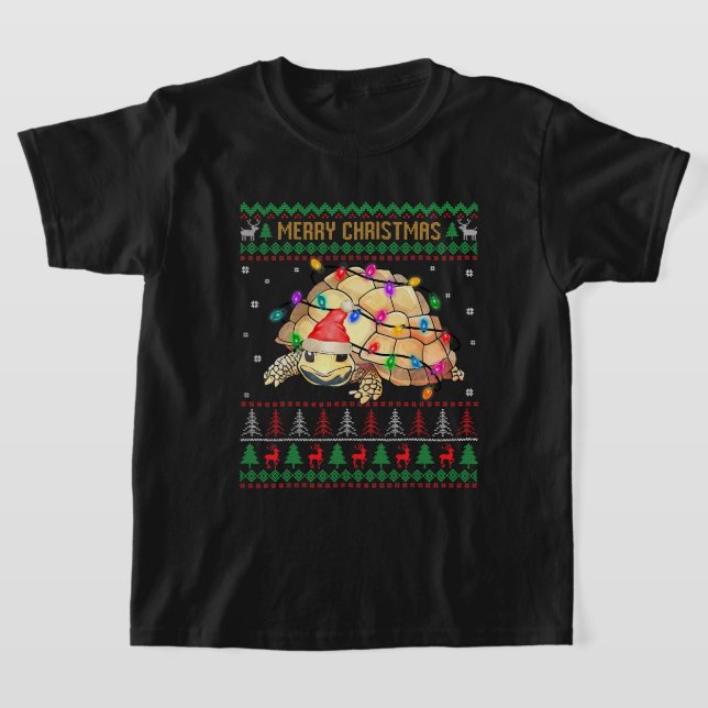 Turtle Ugly Christmas Sweater Santa Turtle Christm T-Shirt (Ablage )