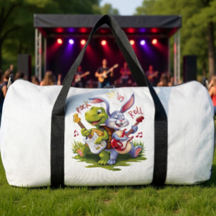 Turtle Und Rabbit Rock Duo Duffle Bag