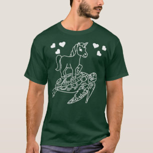Turtle Unicorn Happy Unicorn Niedlich Turtle Lover T-Shirt