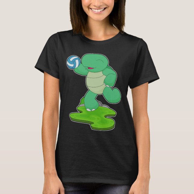 Turtle Volleyball-Spieler Volleyball T-Shirt (Vorderseite)