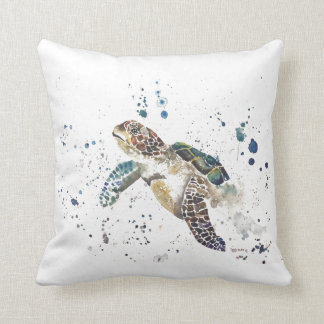 Turtle Watercolor Cushion Kissen