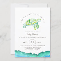 Turtle Watercolor | Ocean Life Baby Dusche