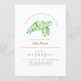 Turtle Watercolor | Ocean Life Baby Dusche Einladung