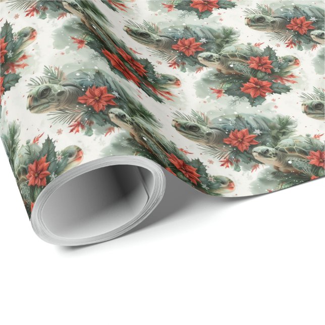 Turtle Weihnachten  Geschenkpapier (Rolleneckpunkt)