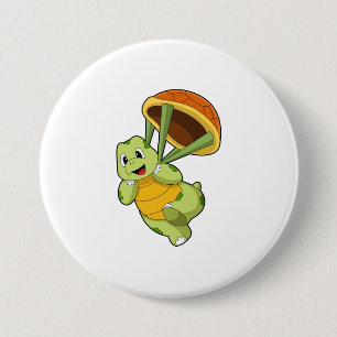 Turtle with Shell as Skydiver Button