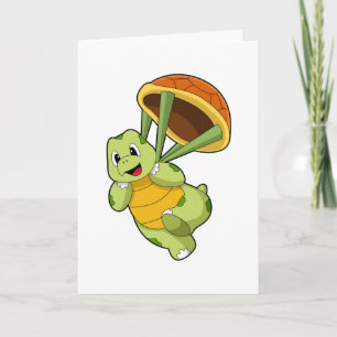 Turtle with Shell as Skydiver Karte
