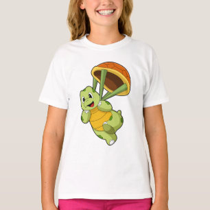 Turtle with Shell as Skydiver T-Shirt