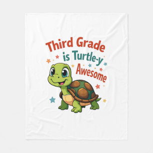 Turtle-y Awesome dritte Klasse Rückkehr zur Schule Fleecedecke