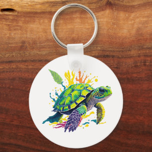 Turtle-y Fein an einem Sommertag Tragetasche Schlüsselanhänger
