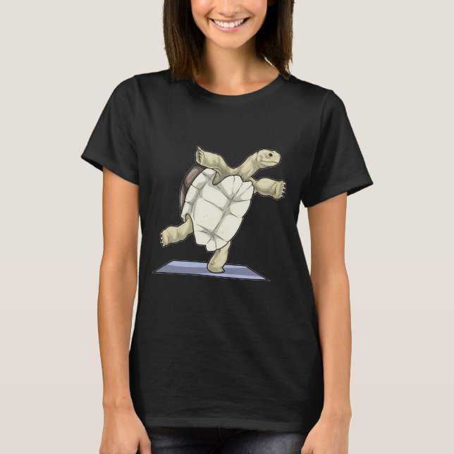 Turtle Yoga Fitness Gymnastik T-Shirt (Vorderseite)