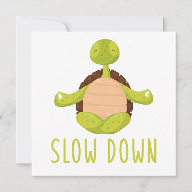 Turtle Yoga Lotus Asana Medizin Zen Nirvana Gif Einladung (Vorderseite)